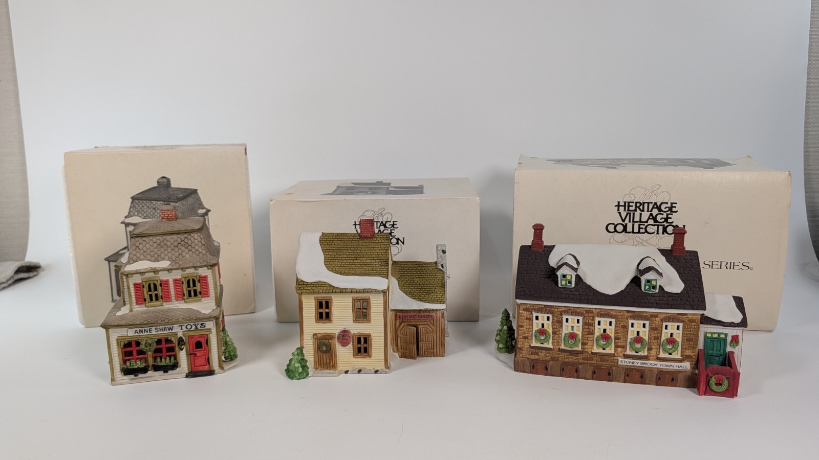 Vintage Retired Department 56 Lot (3) New England Village Series w/ Boxes