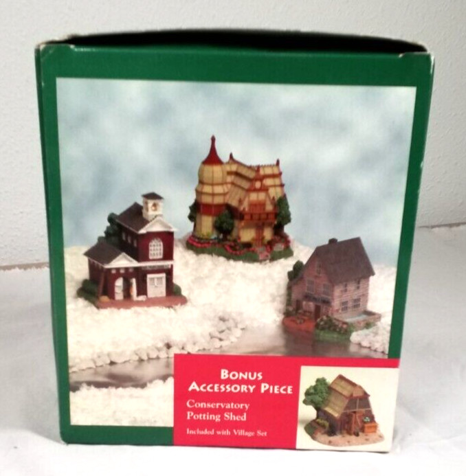 4 Liberty Falls Village Set – FIRE HOUSE, CONSERVATORY, POTTING SHED & FISHERY