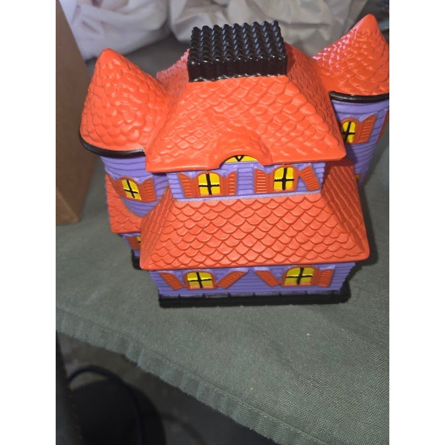 Vintage Halloween Haunted House Ghost Bat Motion Sensor Sound Light Decor