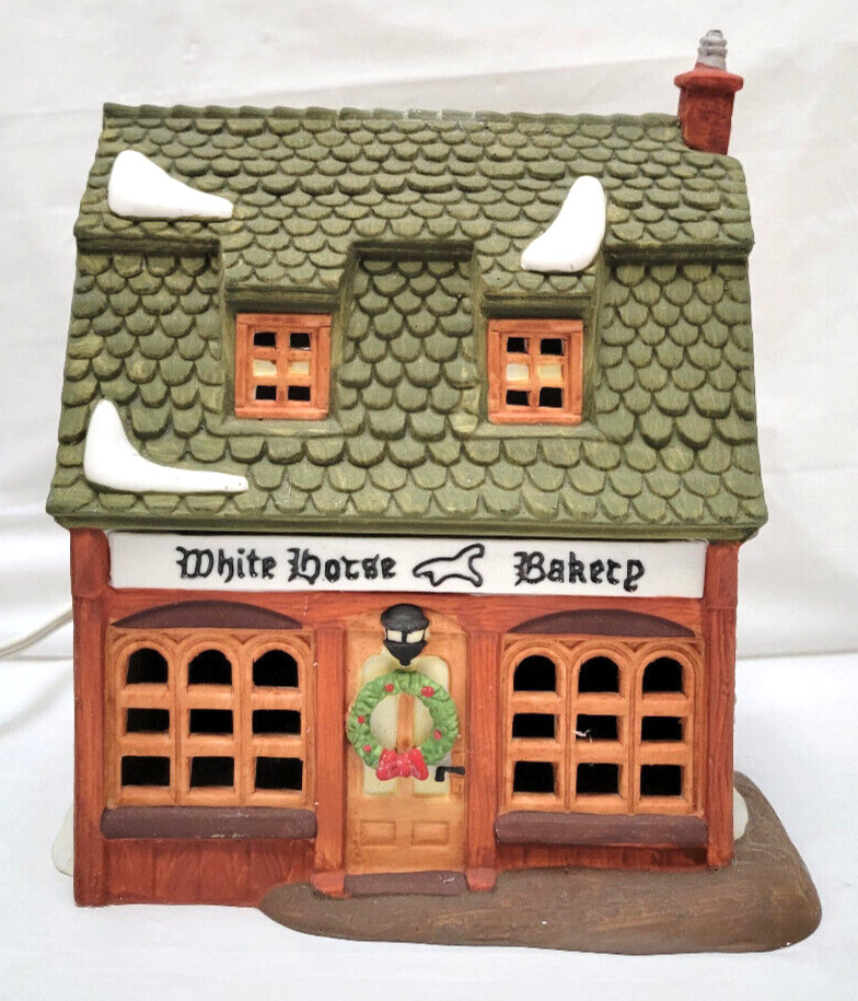 Vintage Dept 56 Dickens’ Village Series WHITE HORSE BAKERY #59269 Retired-Lot A