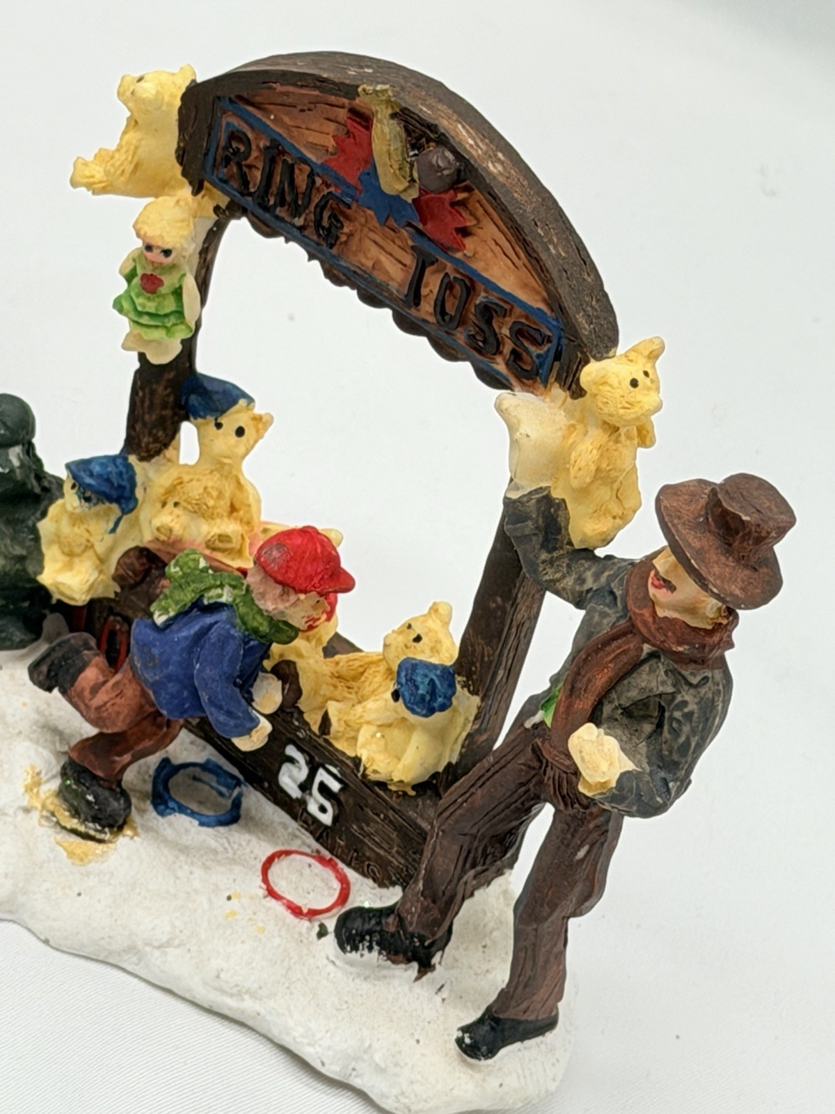 Lemax Lot of 6 Christmas Village Figurines Carolers Ring Toss Dog Bath People