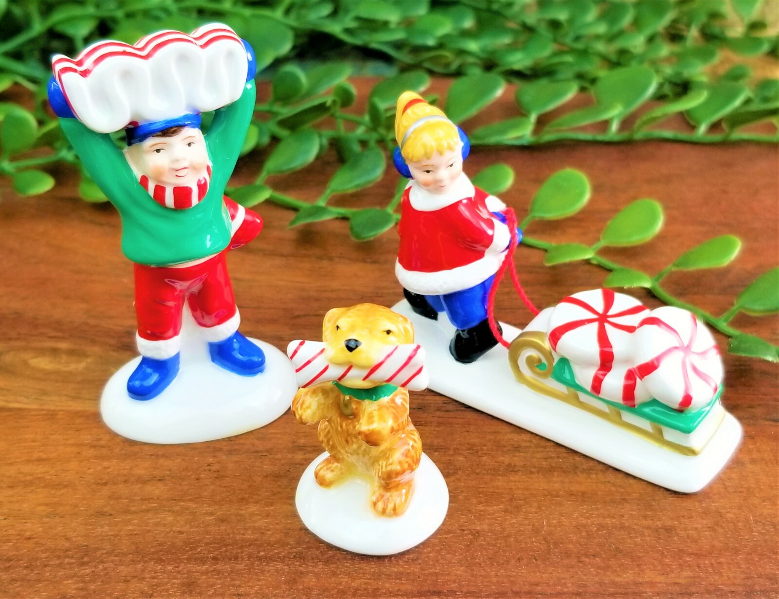 Department 56 SHOPPING FOR CANDY Children Dog Time to Celebrate VTG Collectible