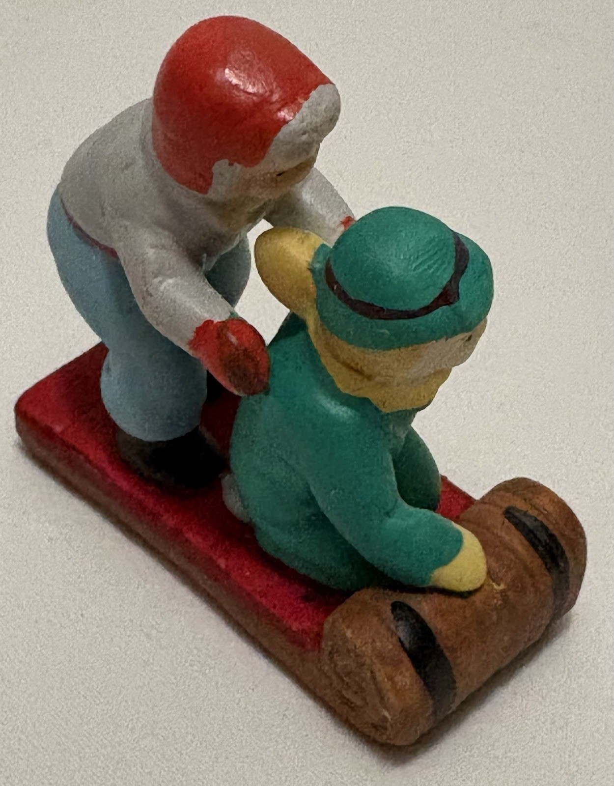 Lemax KIDS TOBOGGANING Sled Riding Sledding Christmas Village Figure