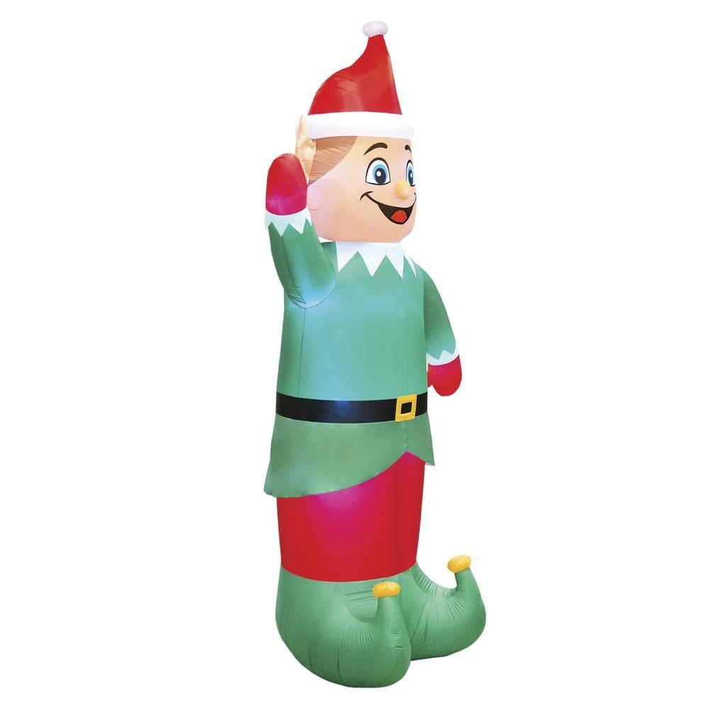 20′ LED Giant Joyful Elf w/ Santa Hat Christmas Inflatable Outdoor Holiday Decor