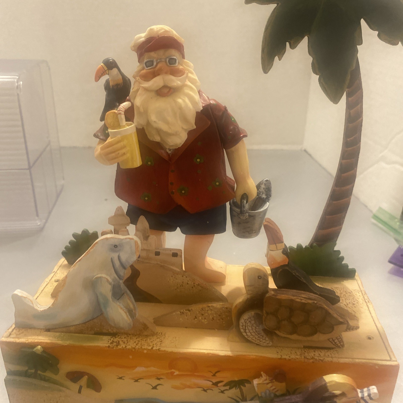 St. Nicholas Square Florida Santa Motion Musical Box O Tannenbaum Christmas On