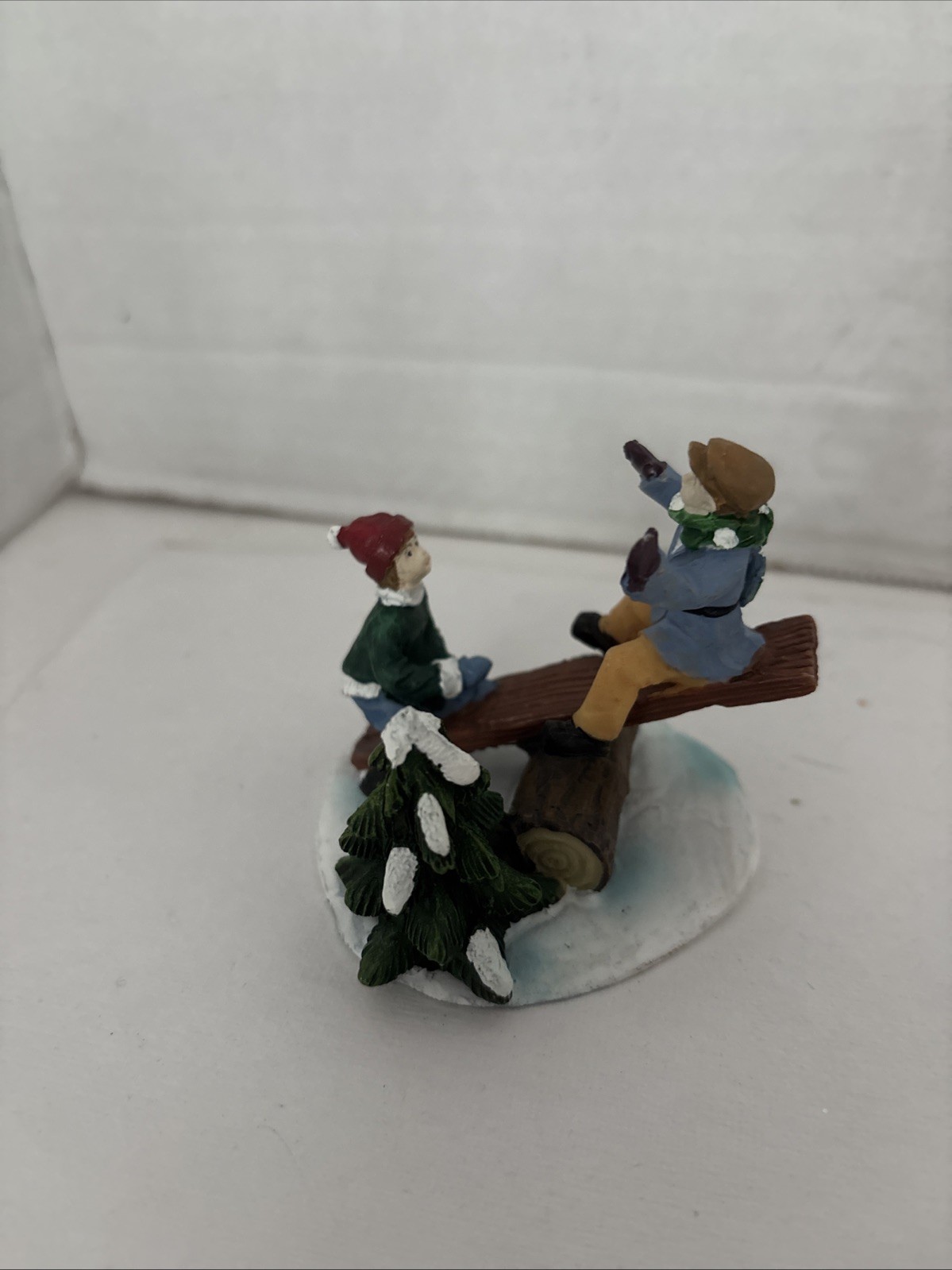 4 Santa’s Workbench 2004 Winter Sports Figurines Teeter Totter Skiing Snowshoe