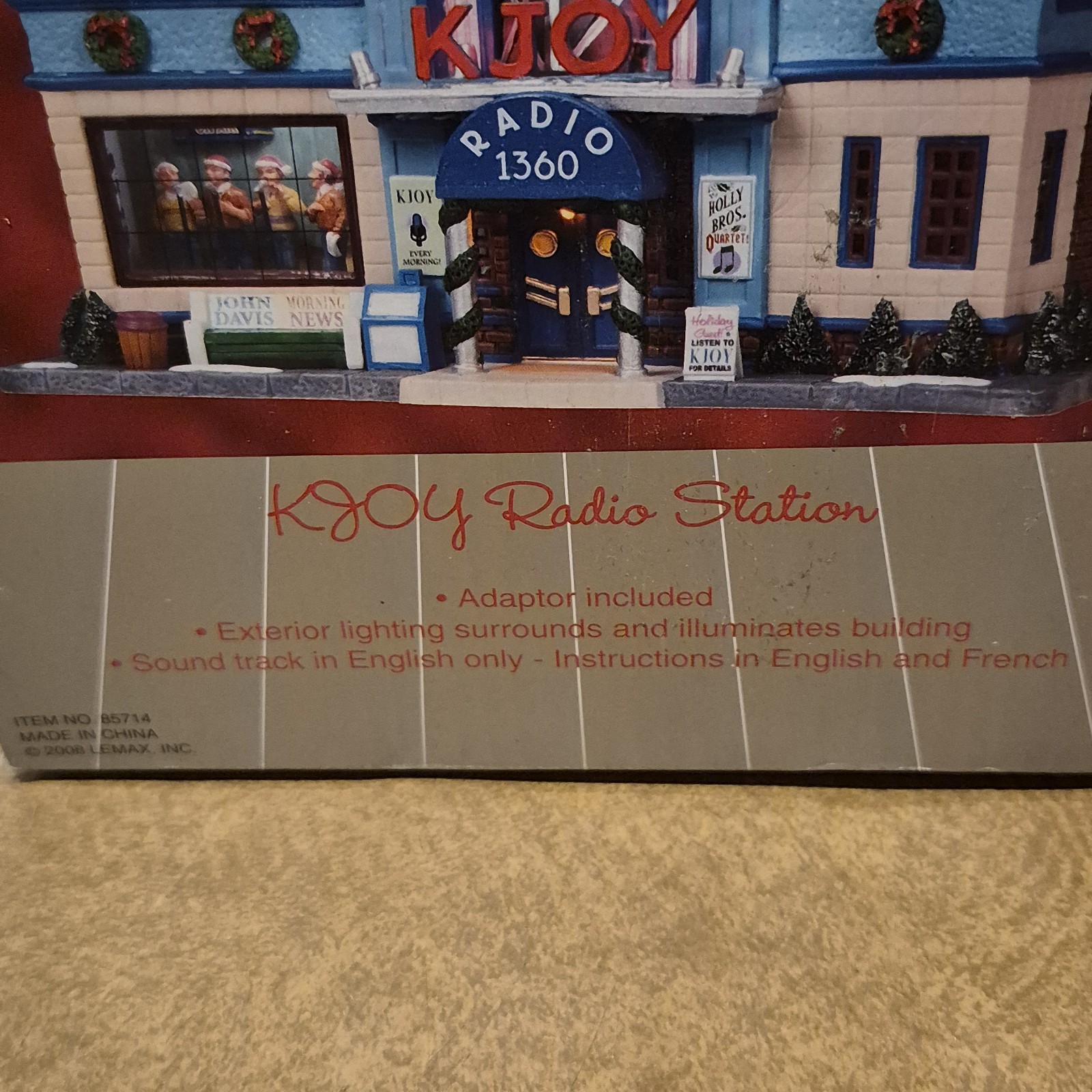 Rare Retired Lemax Village KJOY Radio Station 2008 #85714 Christmas Building