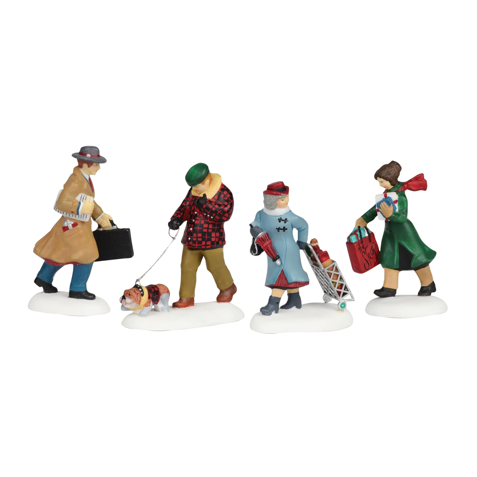 Department 56 Christmas in the City Village Multicolor Figurine Set of Four