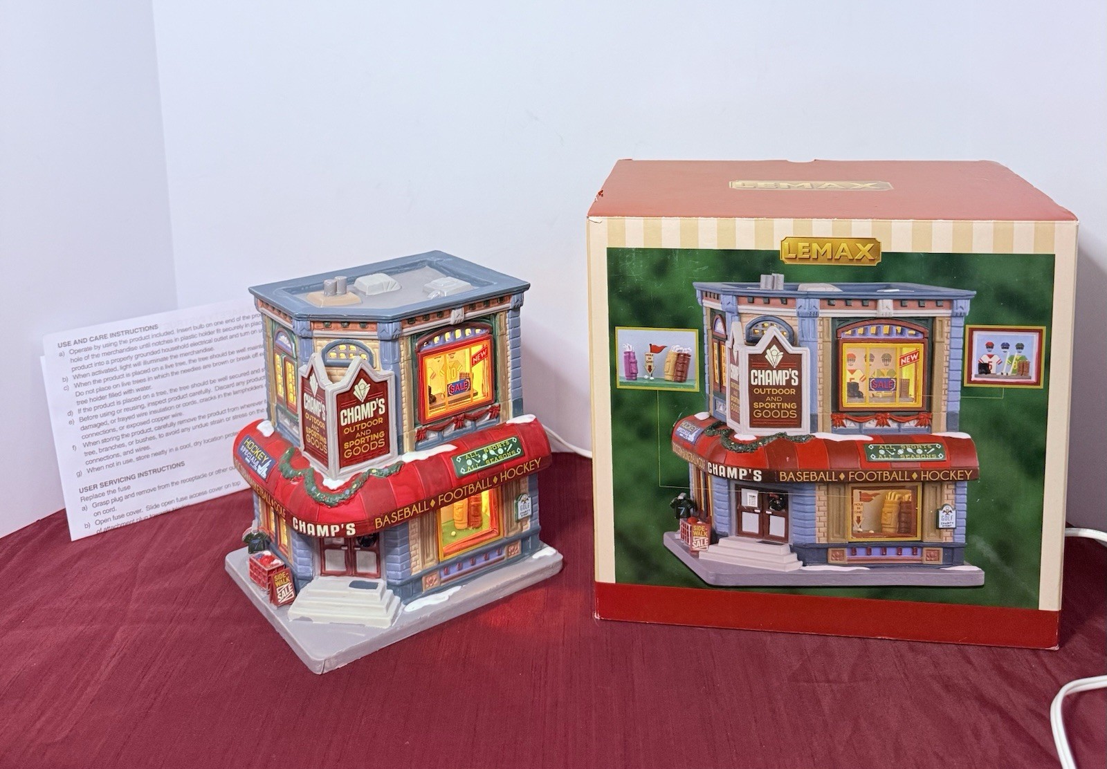 Lemax Village Collection Champ’s Outdoor & Sporting Goods Store Shop