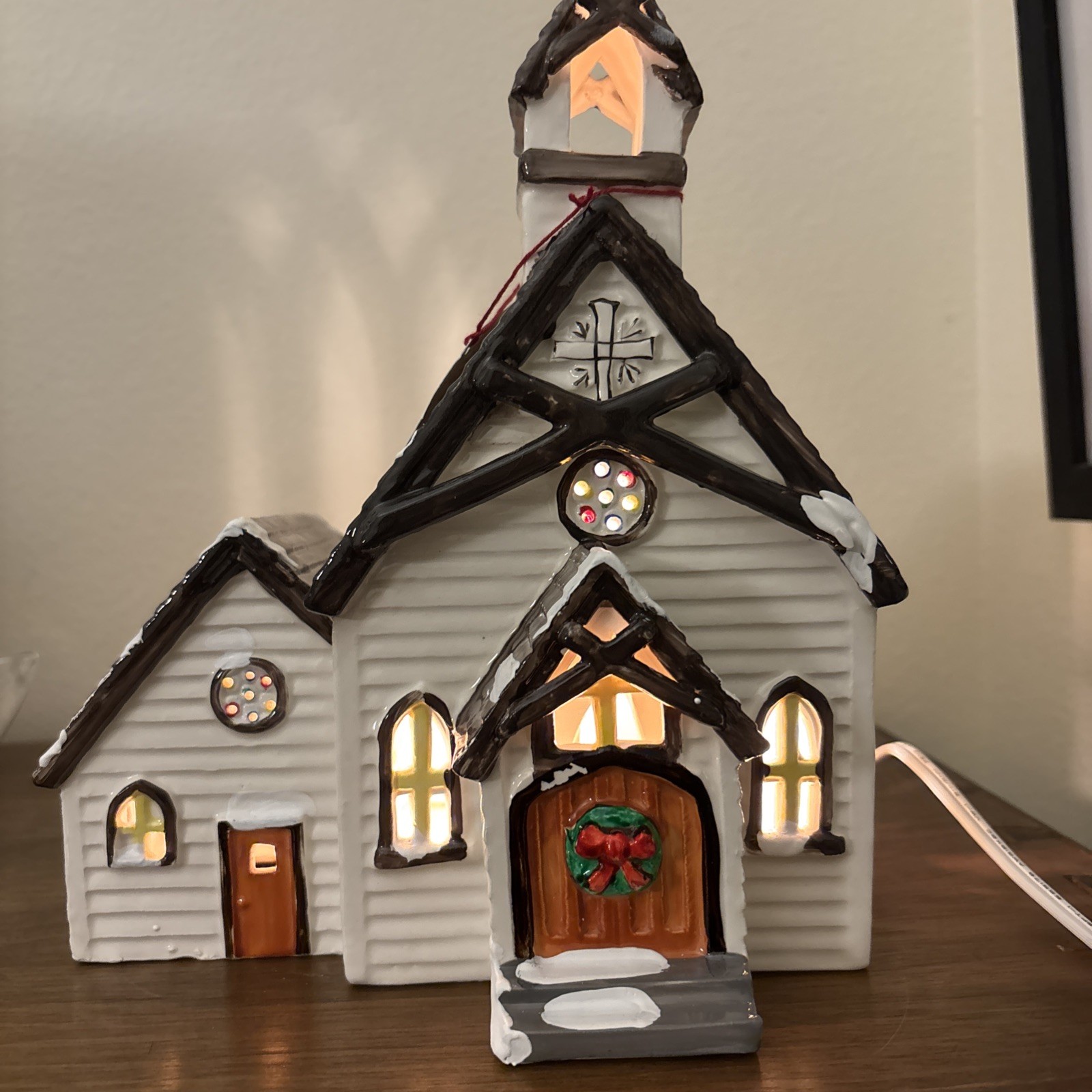 Rare Dept 56 Snow Village Wooden Church #5031-8 (1983-1985)-Excellent