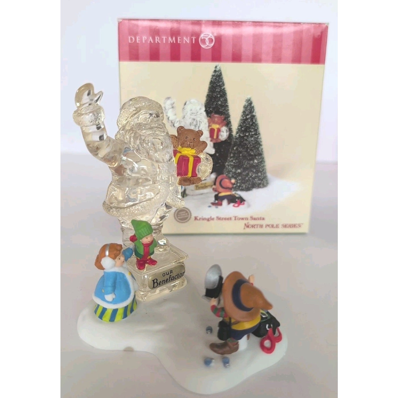 Dept 56 “KRINGLE STREET TOWN SANTA” ICE SCULPTURE #56869 North Pole Retired