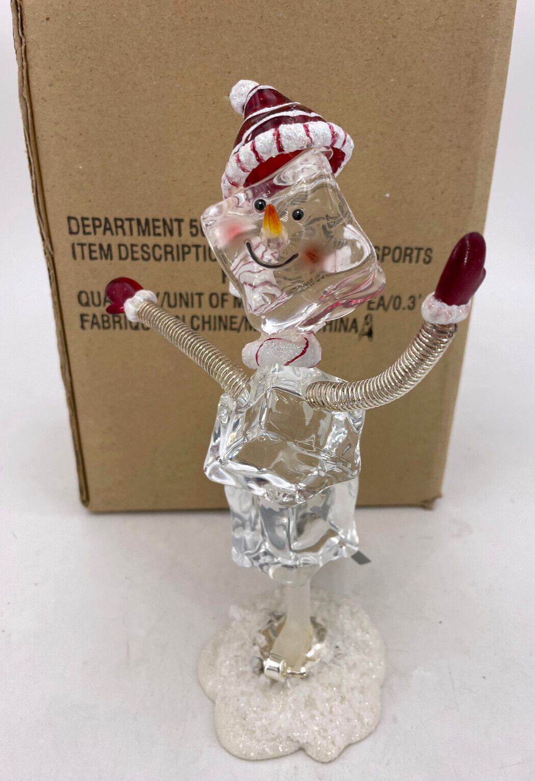 Dept. 56 Acrylic Ice Skater Cubes Winter Sports-8” #44400A