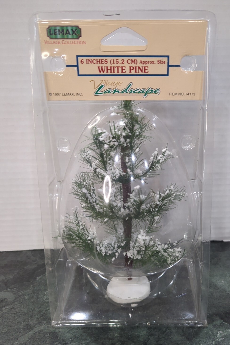 Snowy White Pine Christmas Trees Village Accessory Lemax 6″ 74173 1997