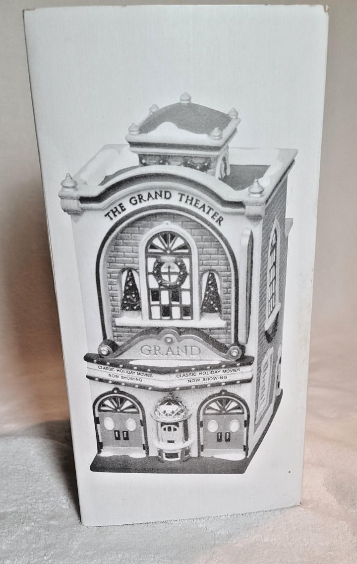 Dept 56 Christmas In The City The Grand Movie Theater #58870 Lighted Cord & Box