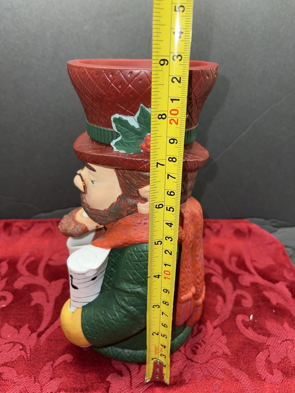 Dept 56 -9” Charles Dickens Candle Pillar Holder Heritage Village- Chip