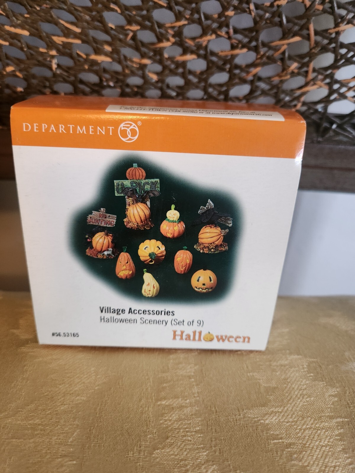 Department 56 Halloween Scenery Set of 9 Pumpkin Village Accessories #56.53165