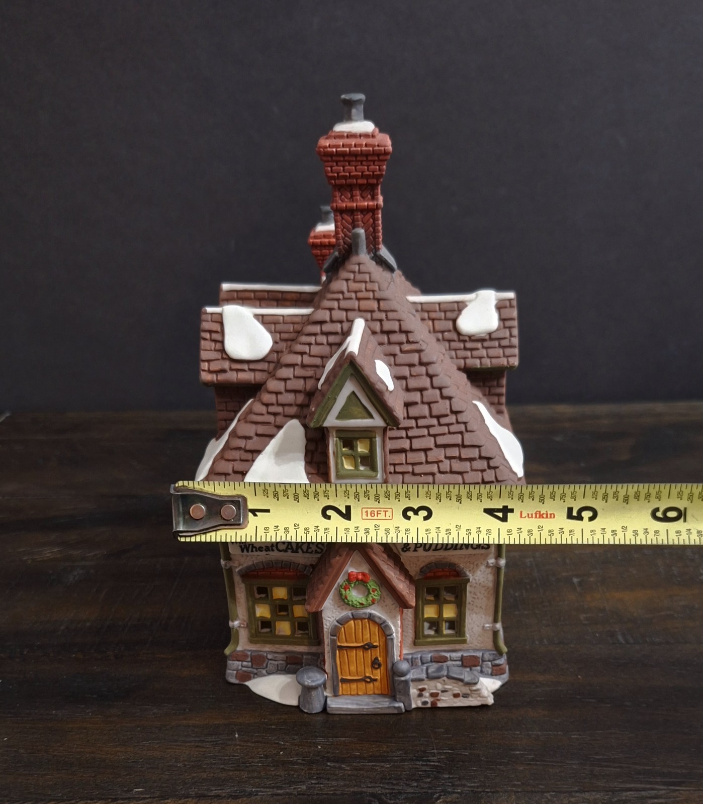 Vintage 1993 Dept 56 Dickens’ Village “W. M. WHEAT CAKES & PUDDINGS” Light Up