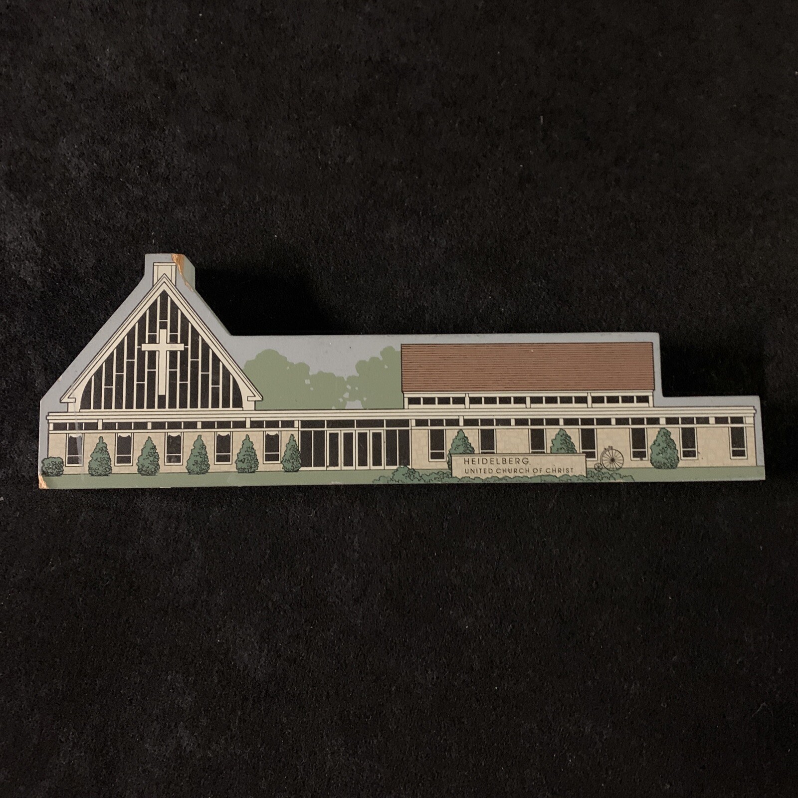 Heidelberg Untd Church Of Christ, Hatfield, PA Wood Building Shelf Sitter 1995