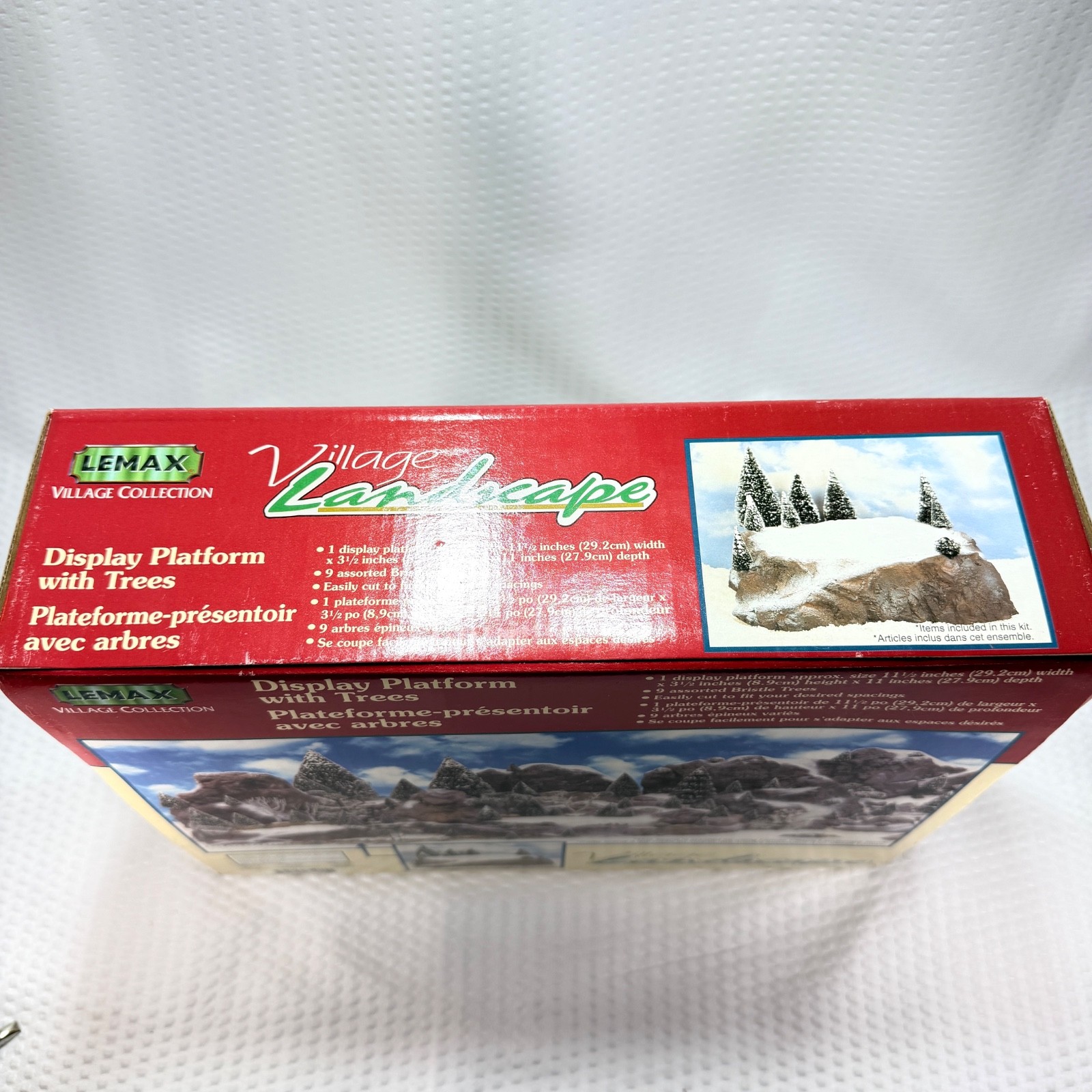 Vintage 1998 Lemax Village Collection Landscape Display Platform w/ 7 Trees Only
