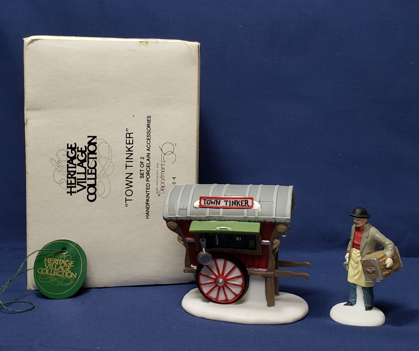 Vintage Dept 56 Town Tinker Heritage Village Original Box Taiwan