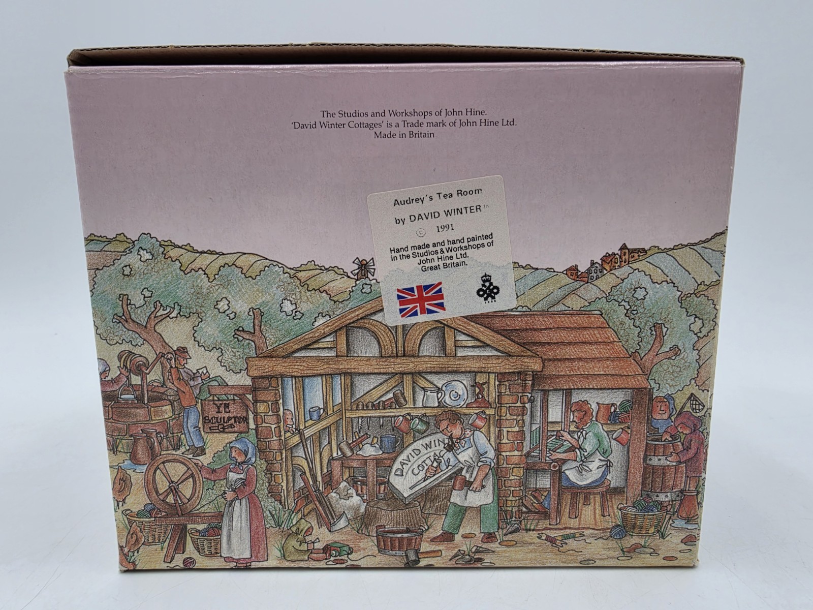 David Winter Cottages Audreys Tea Room Signed With Original Box No COA