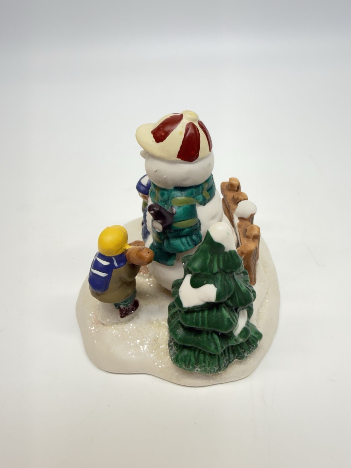 Vintage 2003 Cobblestone Corners SNOWMAN UMPIRE kid play baseball Christmas