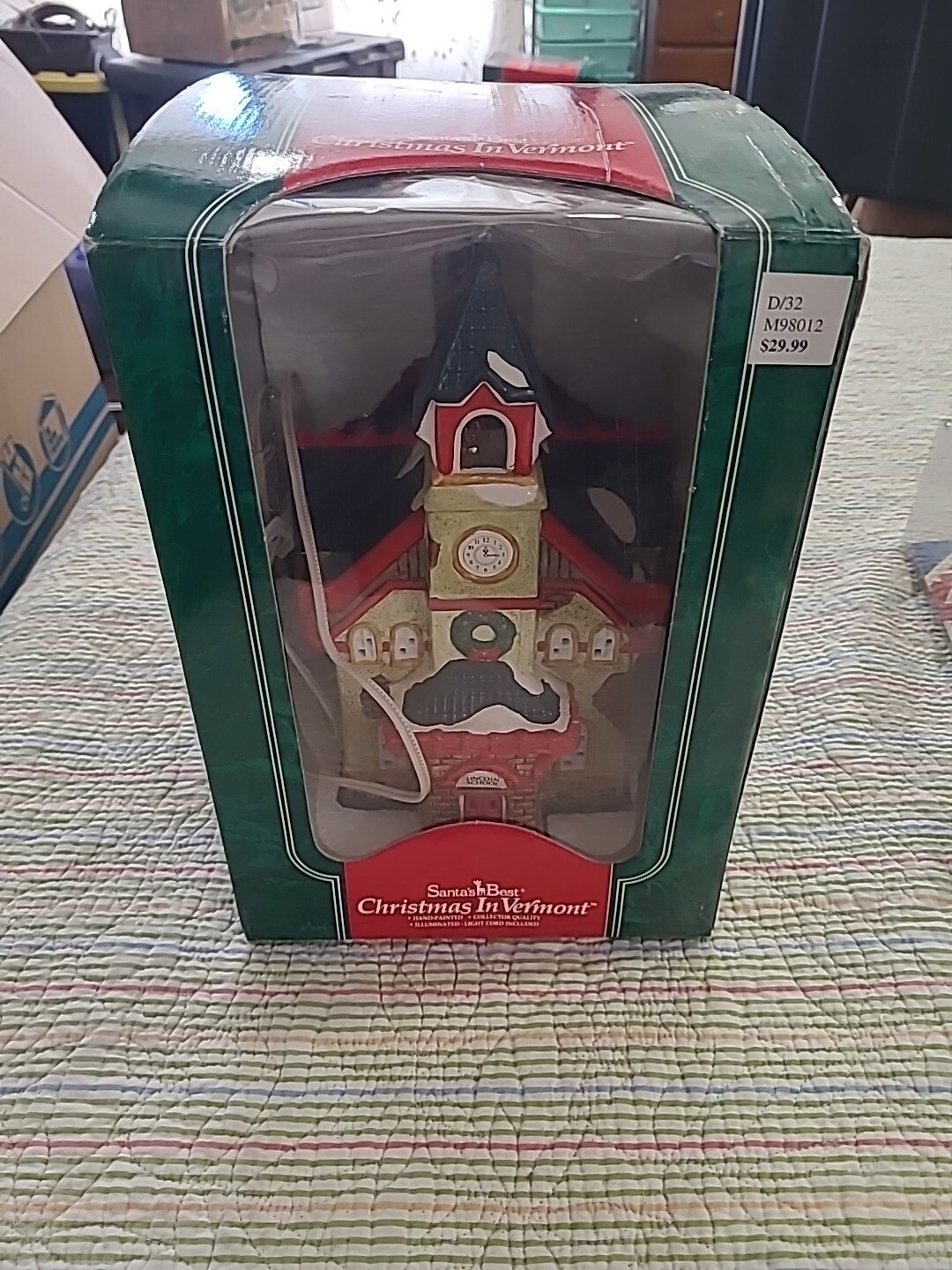 Vtg Santa’s Best Christmas In Vermont Lincoln School 1994 In Box