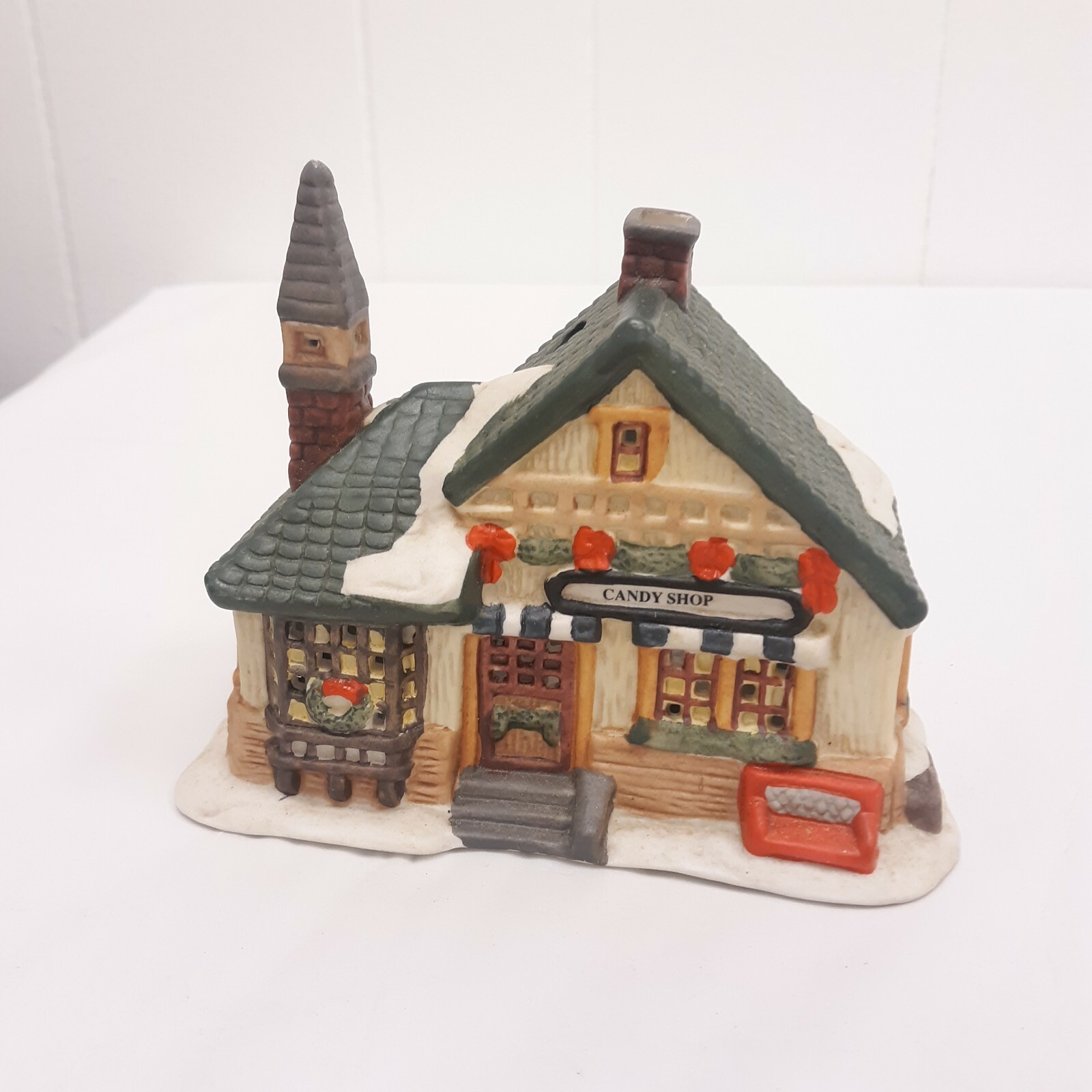 Giftco, Inc. Candy Shop Ceramic Votive Candle Holder for Christmas Village