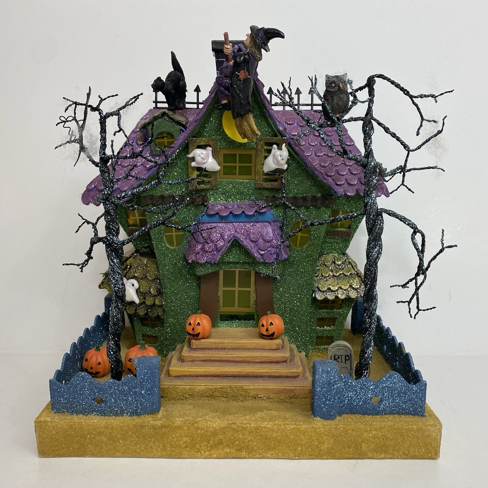 Christopher Radko Shiny Brite Haunted Hallow Boo Bungalow Paper House Collection