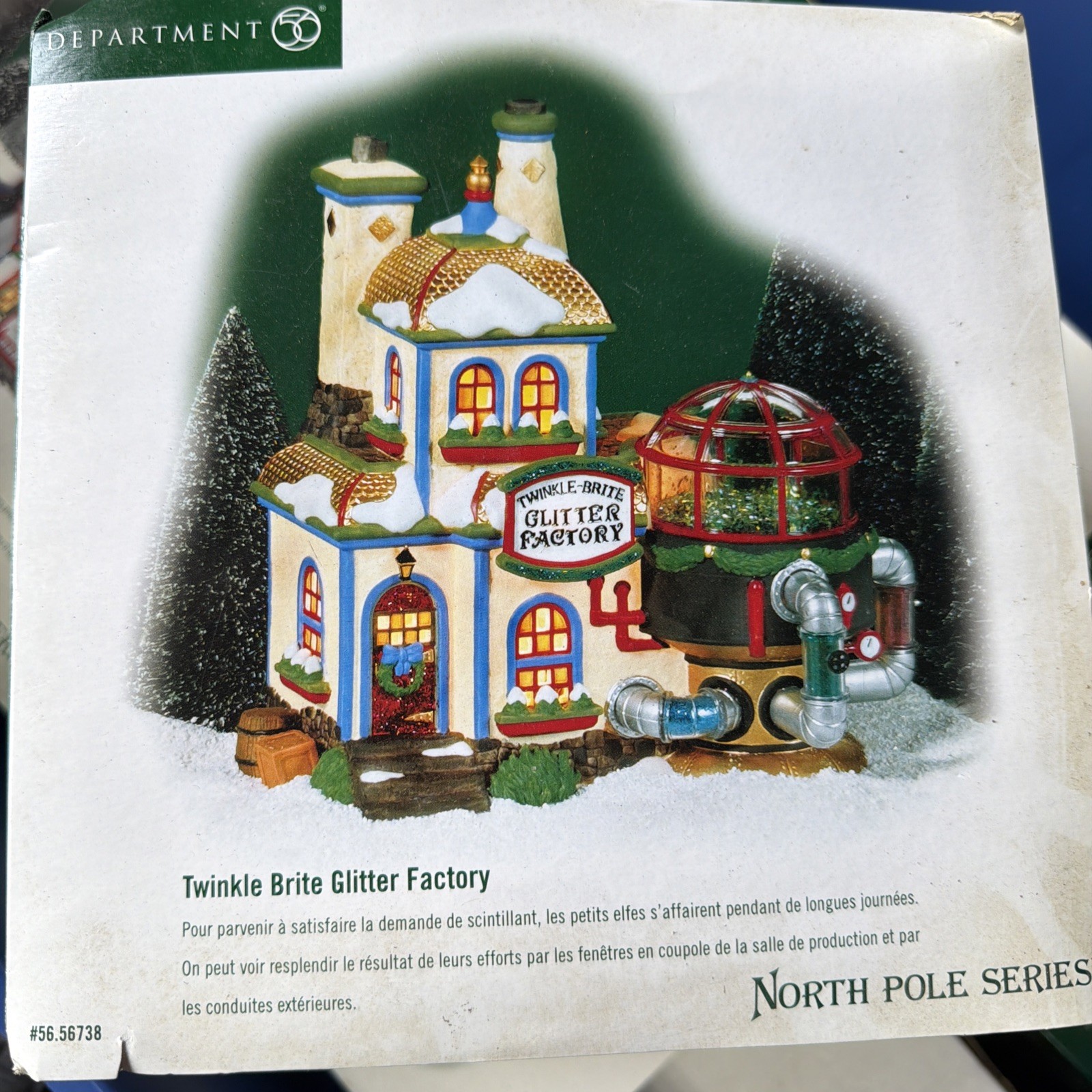 Dept 56 NPS Twinkle Brite Glitter Factory Christmas Village Retire Bright 56738