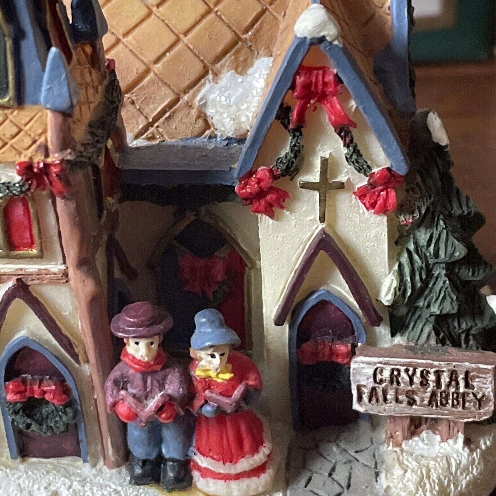 Crystal Falls Village Abbey 1994 May Department Stores with box Winter Christmas
