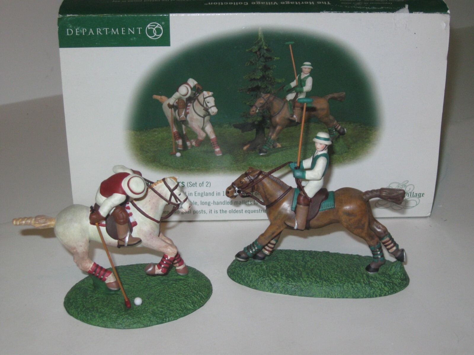 DEPARTMENT 56 DICKENS VILLAGE ACCESSORY # 58529~POLO PLAYERS~SET OF 2