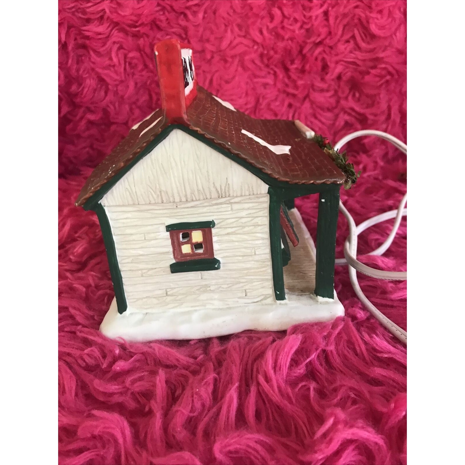 ￼￼Vtg Seasonal Specialties￼ Lighted Farm￼ Market Christmas Village￼ 1993 Tested