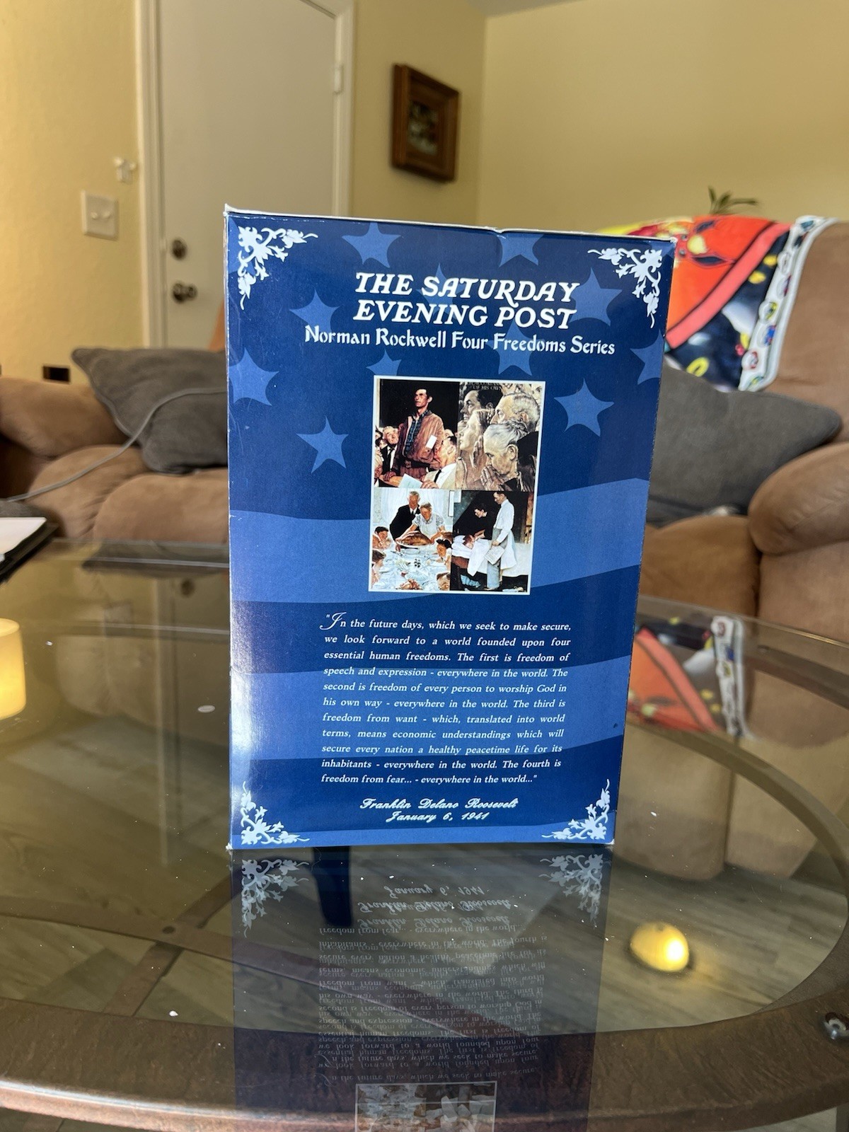 Saturday Evening Post Norman Rockwell Freedom of Speech City Hall, Christmas