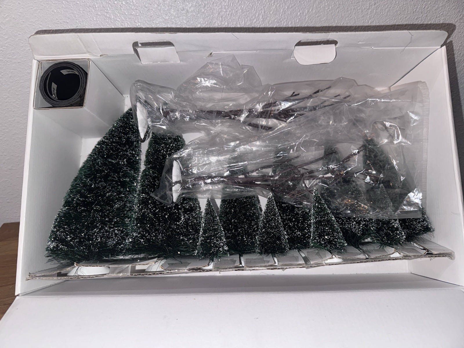 Department 56 Set 12 Trees Cobblestone Road Mint Condition. NO SNOW 13 Pcs READ