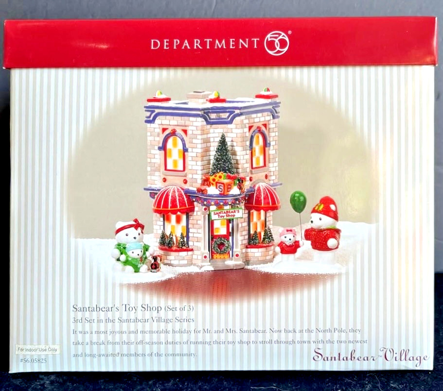 NIB (Tape Sealed) Department 56 Santabear Village – SANTABEAR’S TOY SHOP