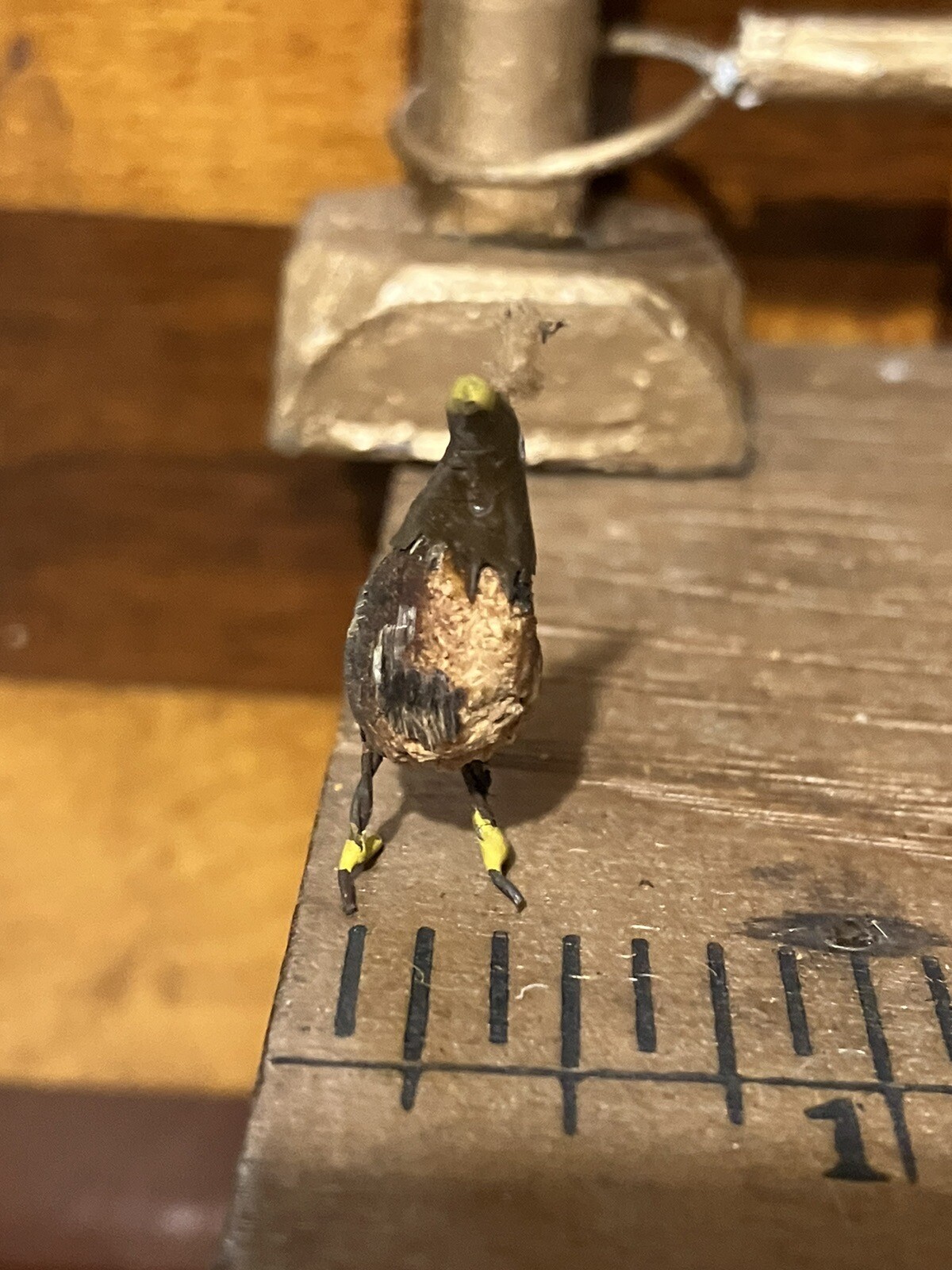 ANTIQUE Miniature FOLK ART ERZGEBIRGE Wood Carved German Bird Chickens Lot 6