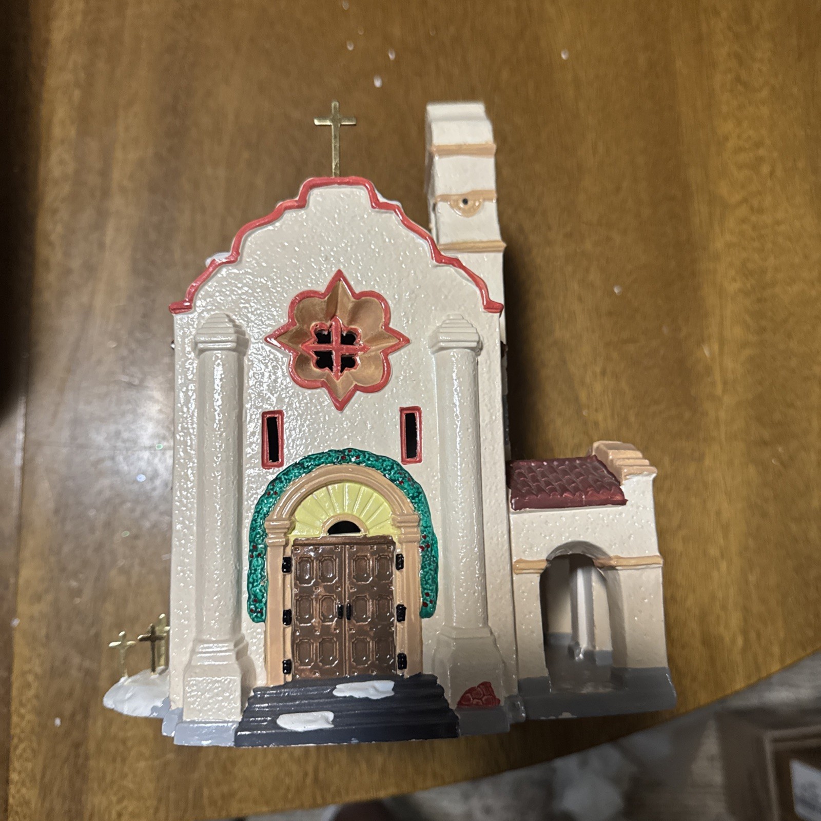 VTG 1990 Dept 56 Original Snow Village Spanish Mission Church 51155-1 Ceramic