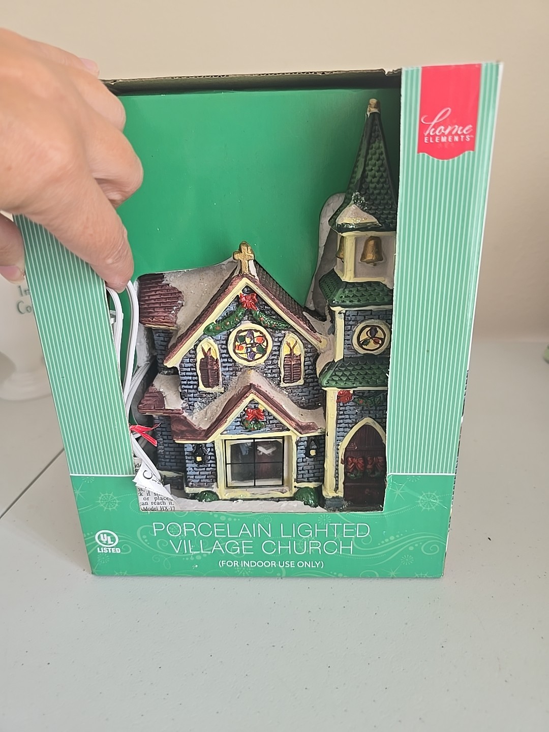 Christmas Village Church Home Elements Porcelain Lighted