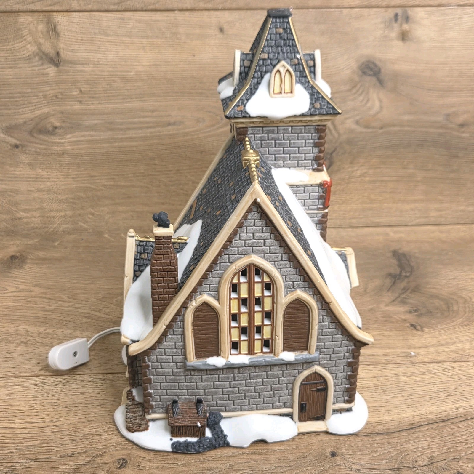 Department 56 Battery Operated St. Stephen’s Church Christmas Village w/ Tree