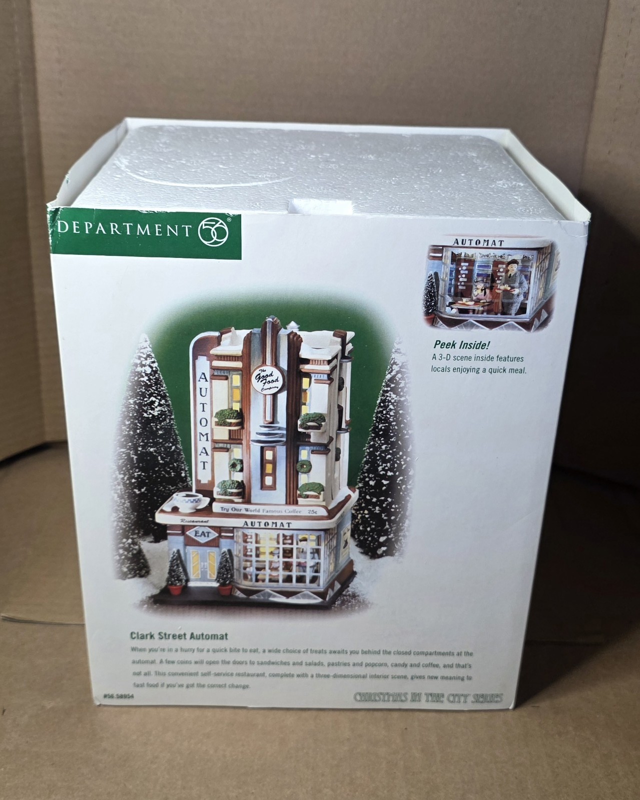 Dept. 56 Clark Street Automat #58954 **RETIRED**. Christmas In The City Series.