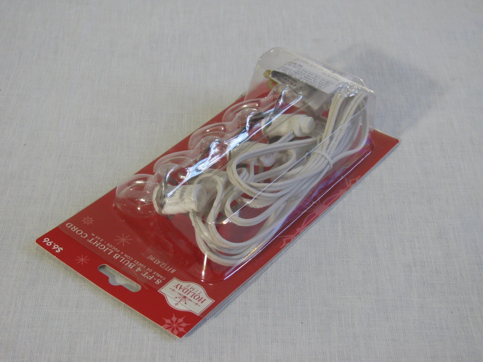 NEW Holiday Time 8′ 4 Bulb Light Cord for Christmas/Easter Village, 2024 r