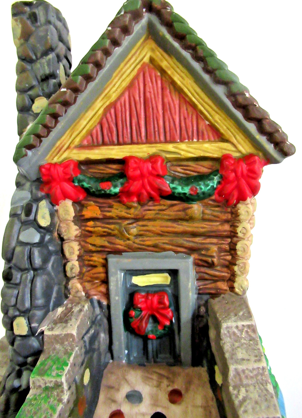 SANTA’S WORKBENCH “STONE BRIDGE WITH HOUSE” ~ (2001) ~ ** VILLAGE ACCESSORY **