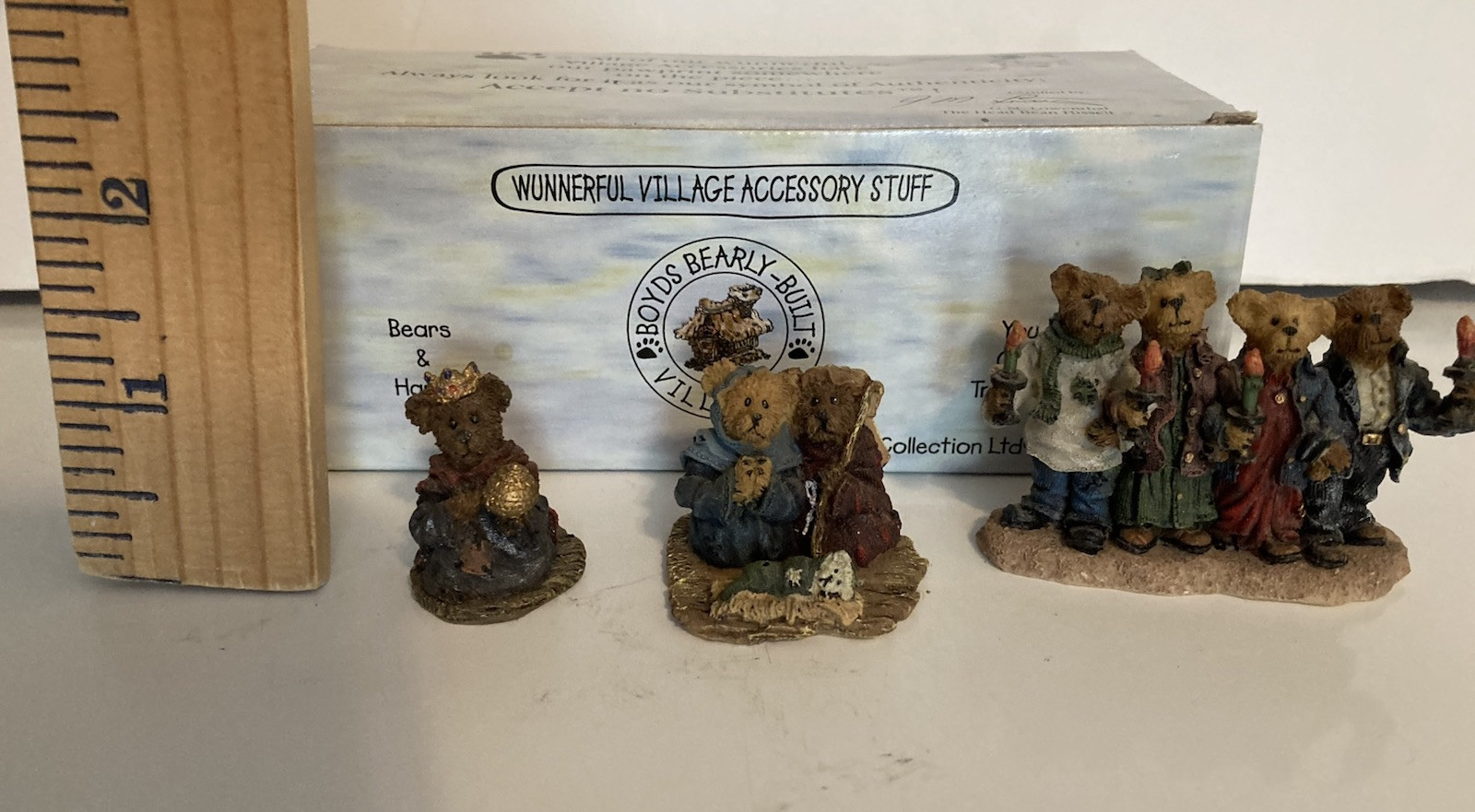 Boyd’s Bears Wunnerful Village Christmas Figures Accessories Holy Family