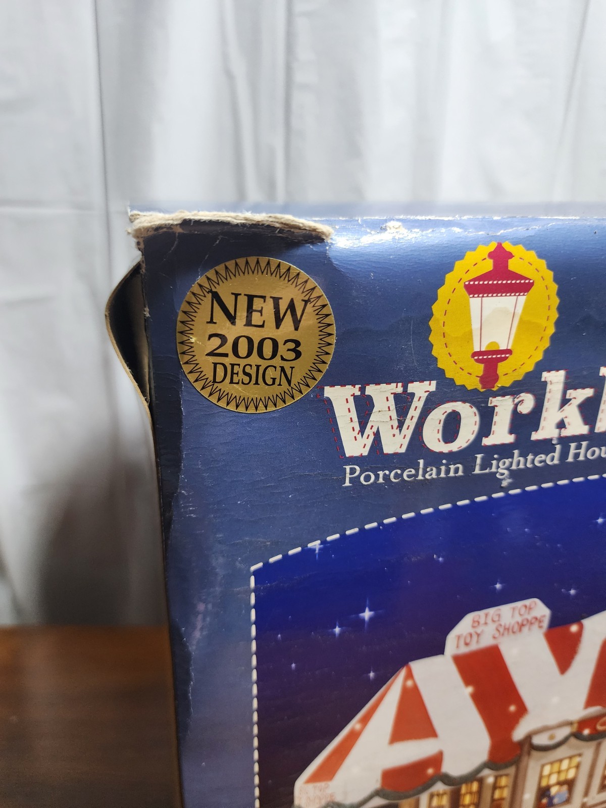 Vtg 2003 Santa’s Workbench BIG TOP TOY SHOPPE Christmas Village Victorian Series