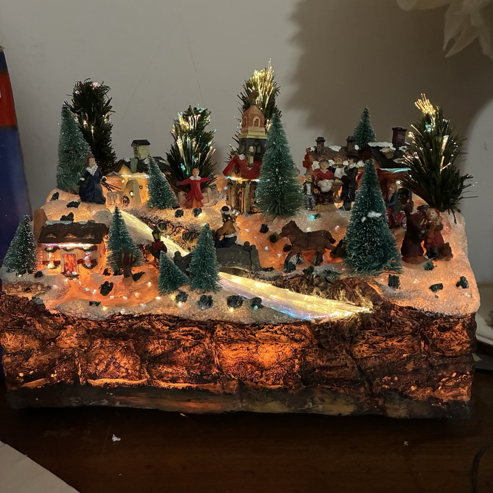 Atico Int. USA Fiber Optic Christmas Winter Valley 2003 Lighted Tested W Box