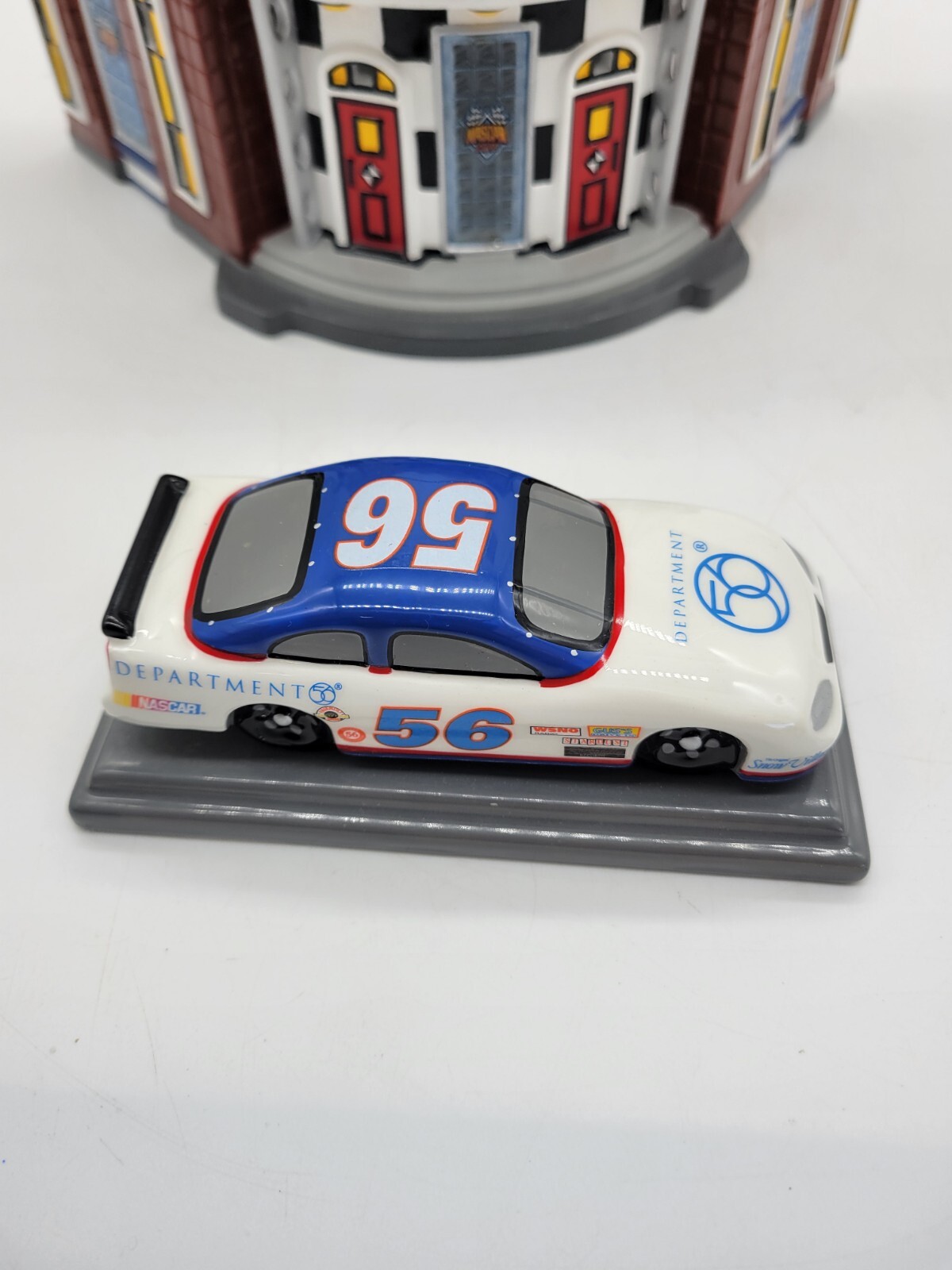 Dept 56 The Original Snow Village NASCAR Cafe Includes Racing Car – Complete