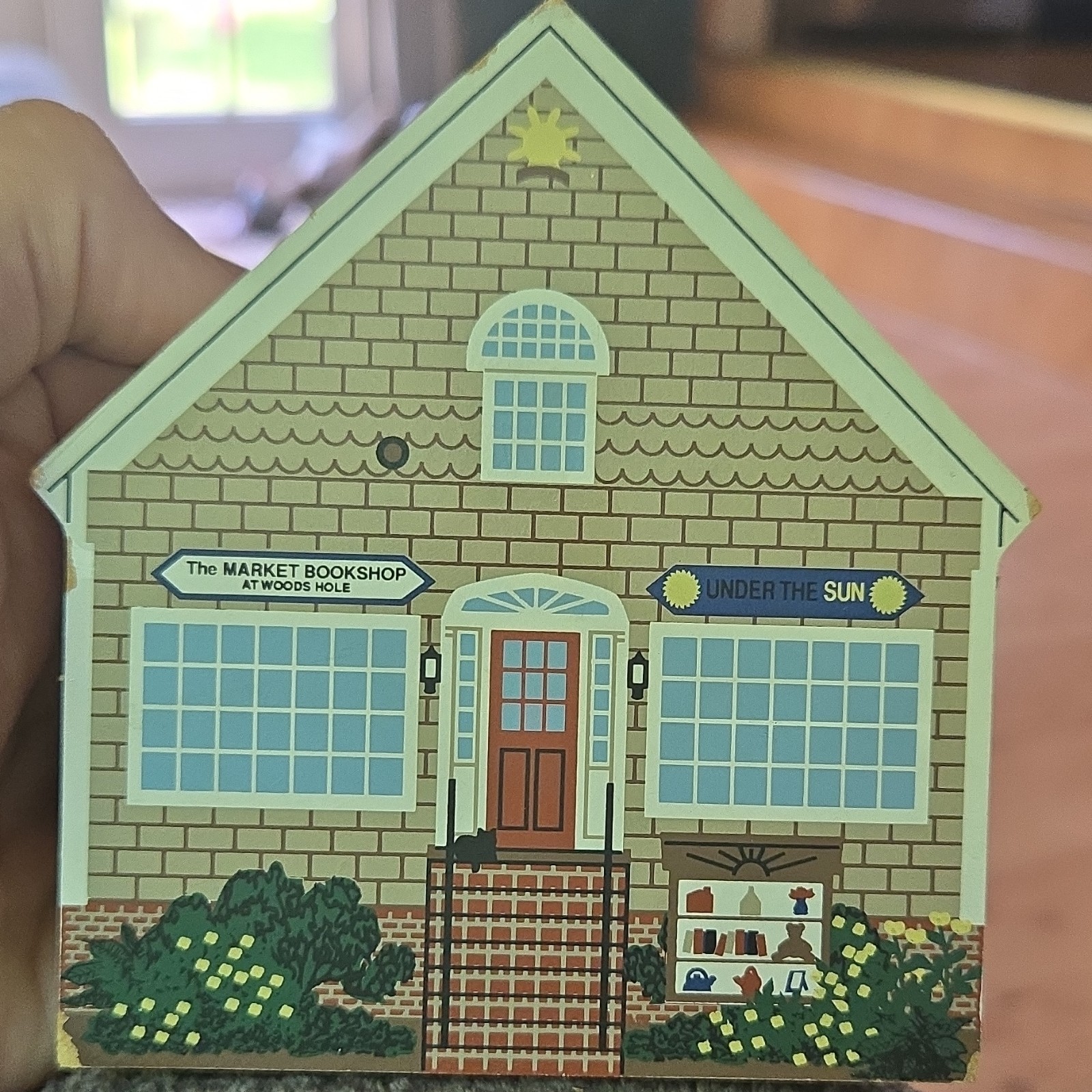 The Cat’s Meow Village Under the Sun & Market Bookshop Wood House Signed 1998