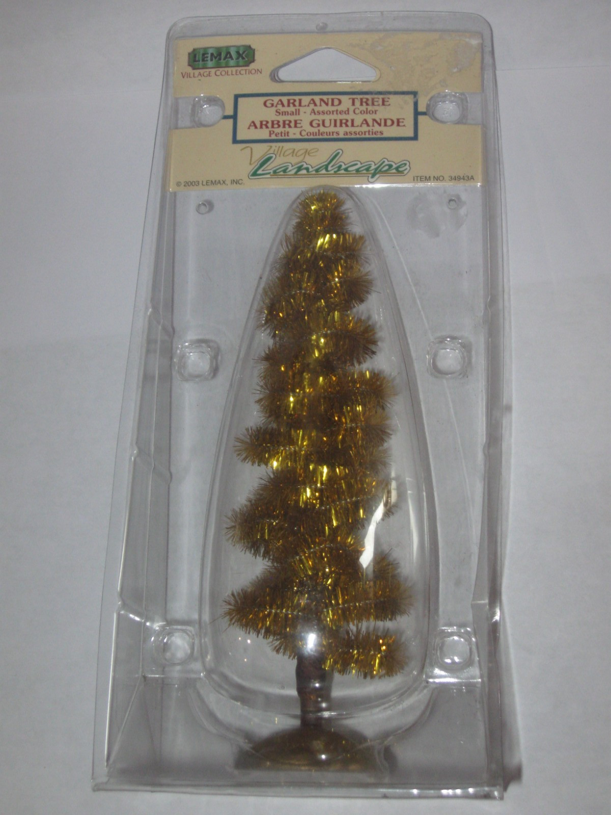 LEMAX GOLD GARLAND TREE -6 ” #34943 (NOW OLD STOCK) BIN 2-A