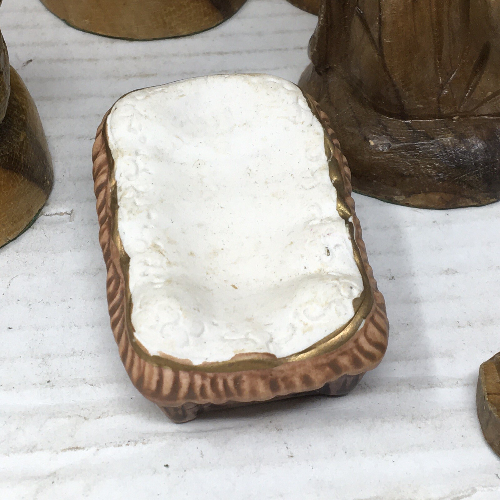 Vintage Hand Carved NATIVITY SET 9 Piece Wood Holy Family READ DESCRIPTION